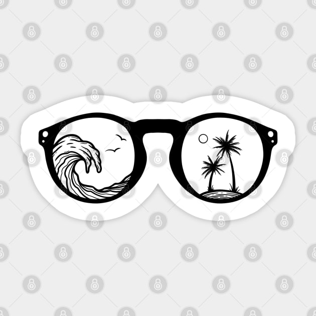 Vacation Sunglasses Sticker by P7 illustrations 